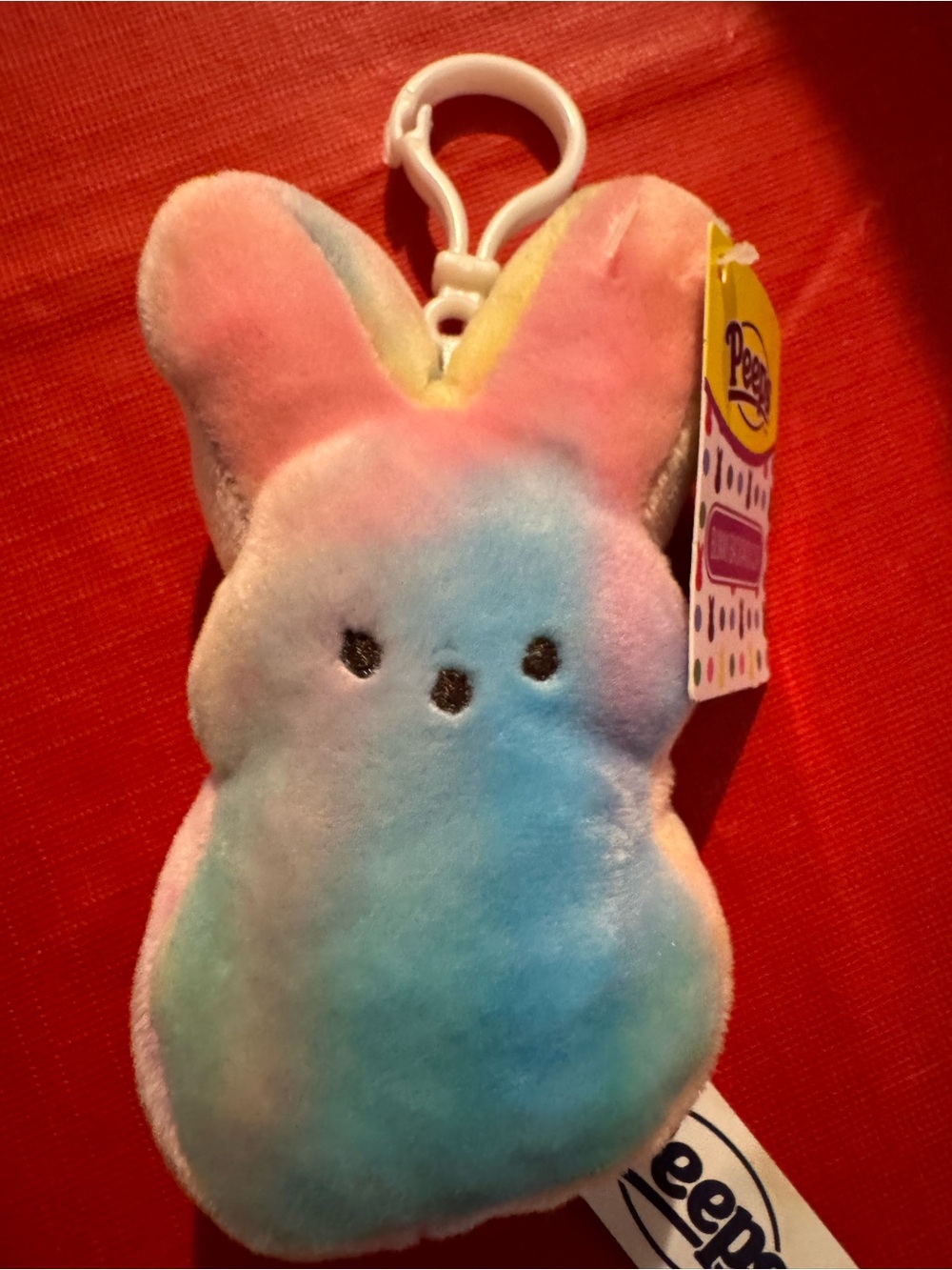 2023 Peeps Multicolor Pastel Bunny Clip-On Plush